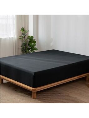 Black Fitted Bottom Sheet - King